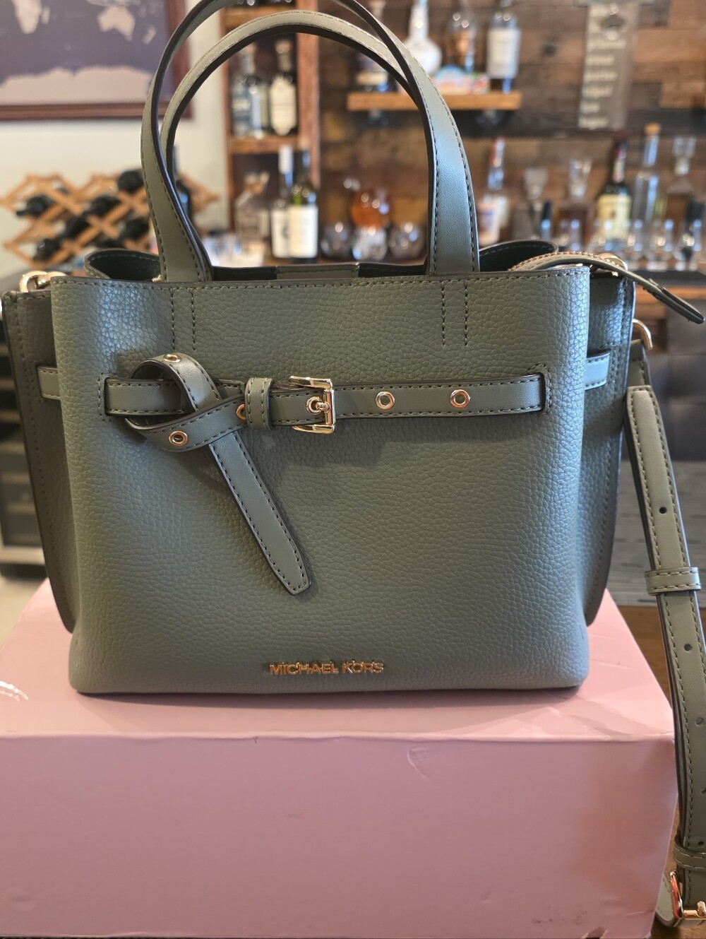 Michael Kors Emilia Small Pebbled Leather Satchel